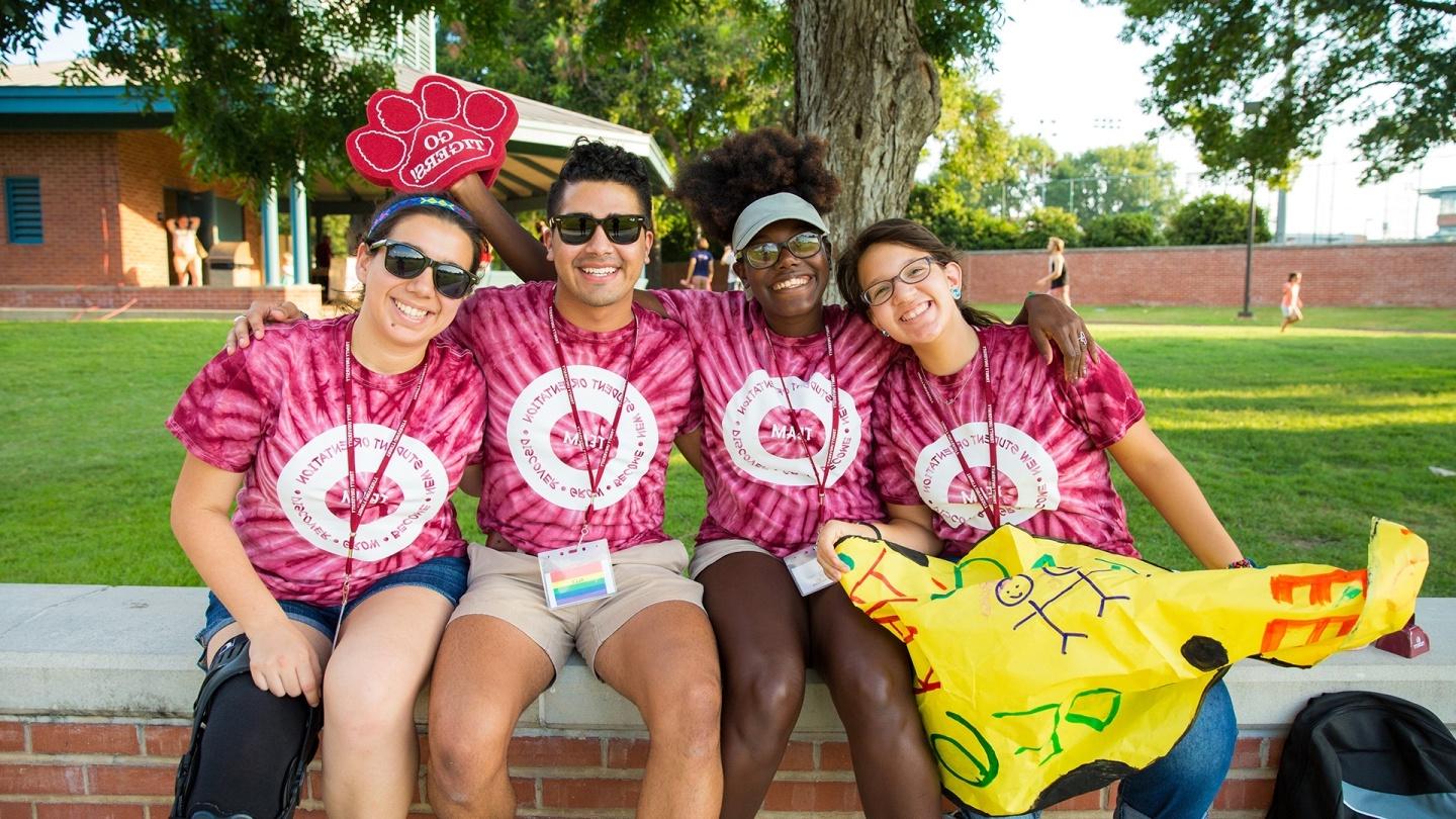 Students in a group photo.