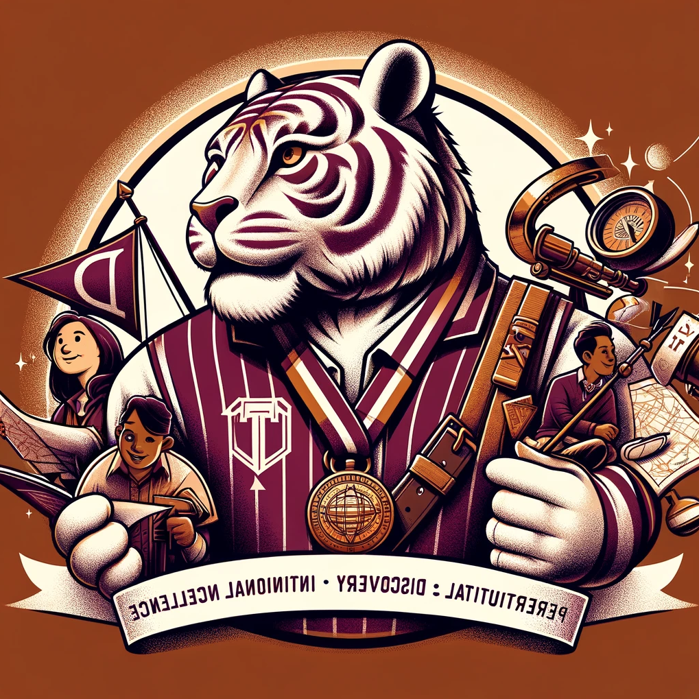 an ai-generated academic Tiger as an alternate Trinity mascot